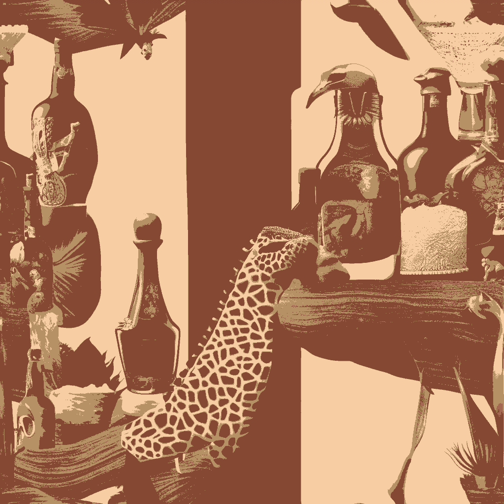 Giraffes Soirée in Amber