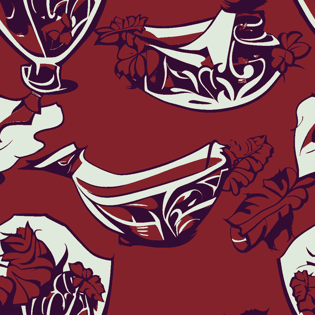 Birds Tipple in Garnet