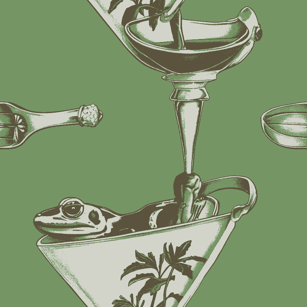Frogs Toast in Sage