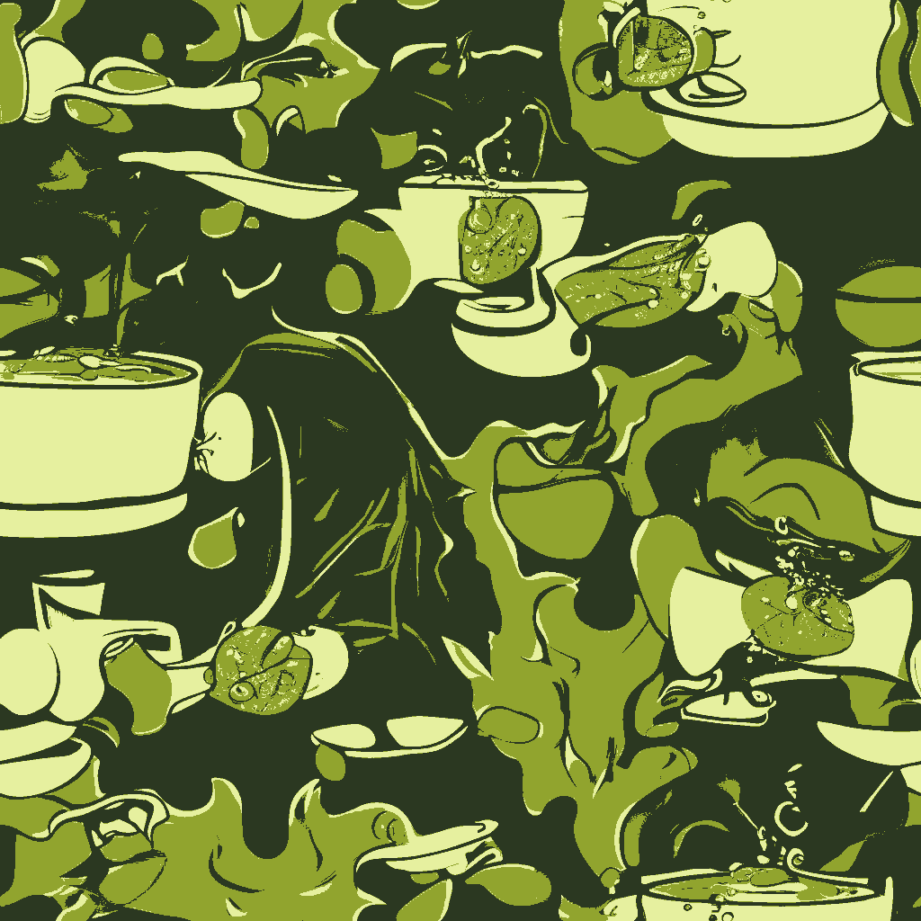 Frogs Revel in Bottle Green