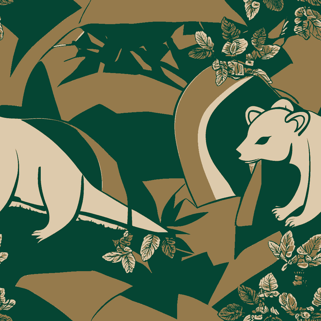 Pandas Carouse in Verdigris