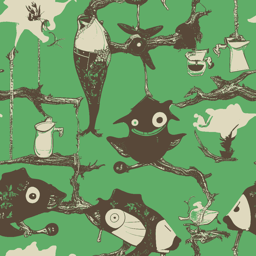 Giraffes Saunter in Sage