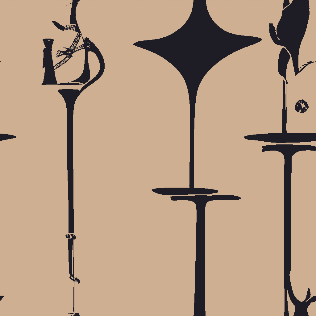 Giraffes Saunter in Apricot