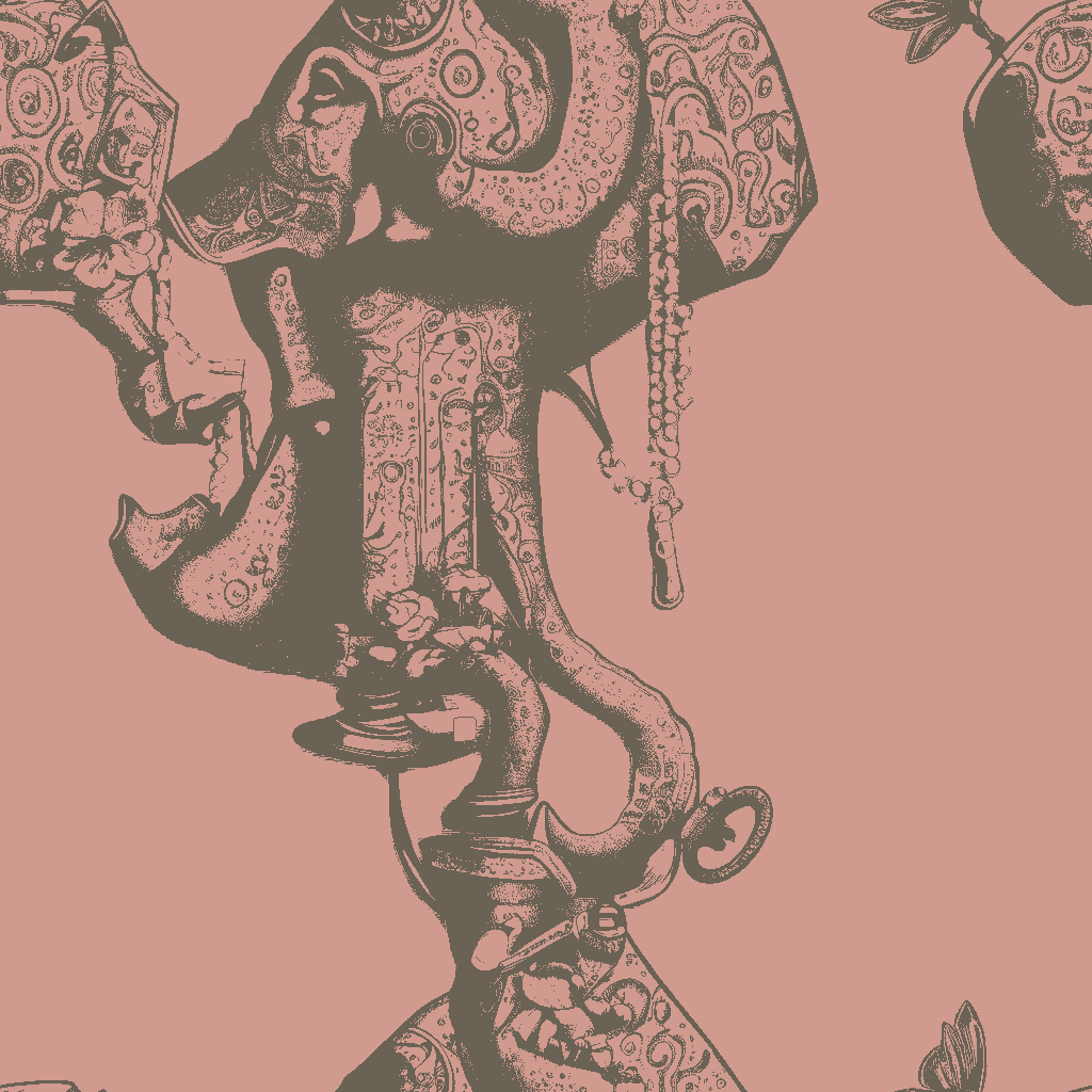 Elephants Spree in Blush