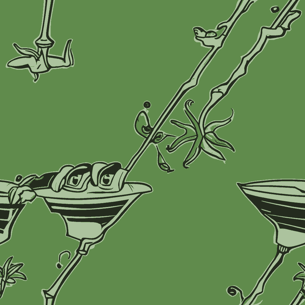 Frogs Carouse in Sage