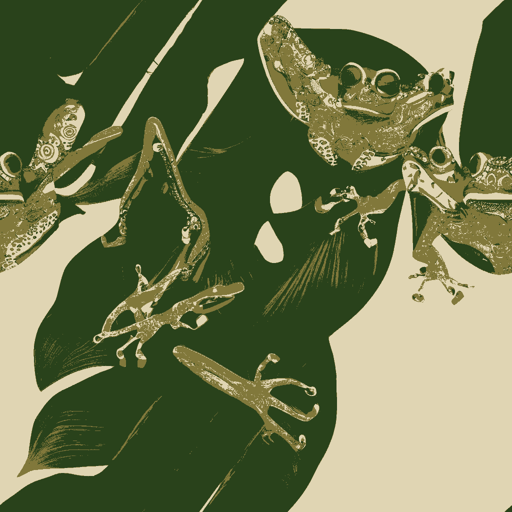 Frogs Spree in Bottle Green
