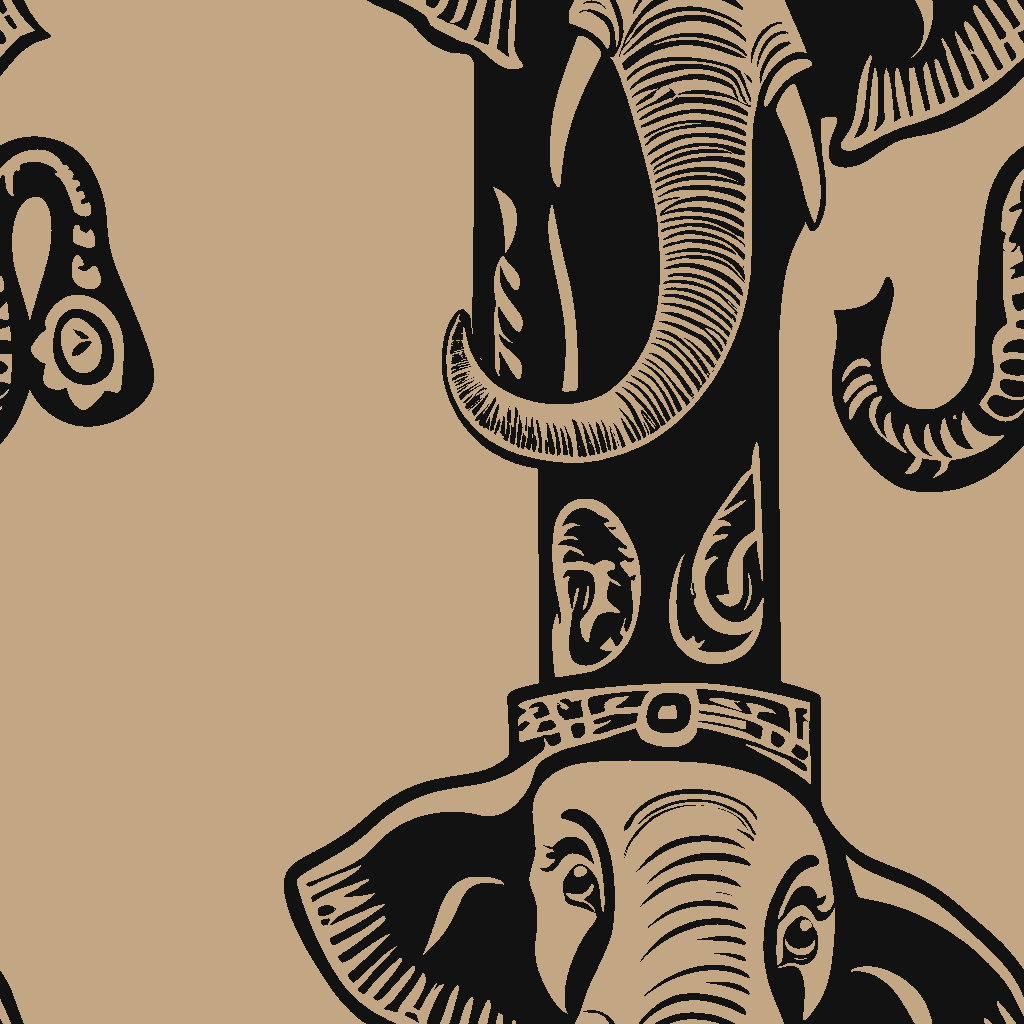 Elephants Soirée in Apricot