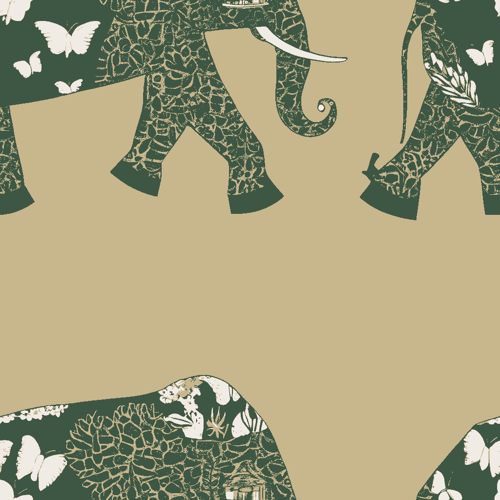 Elephants Toast in Chamois
