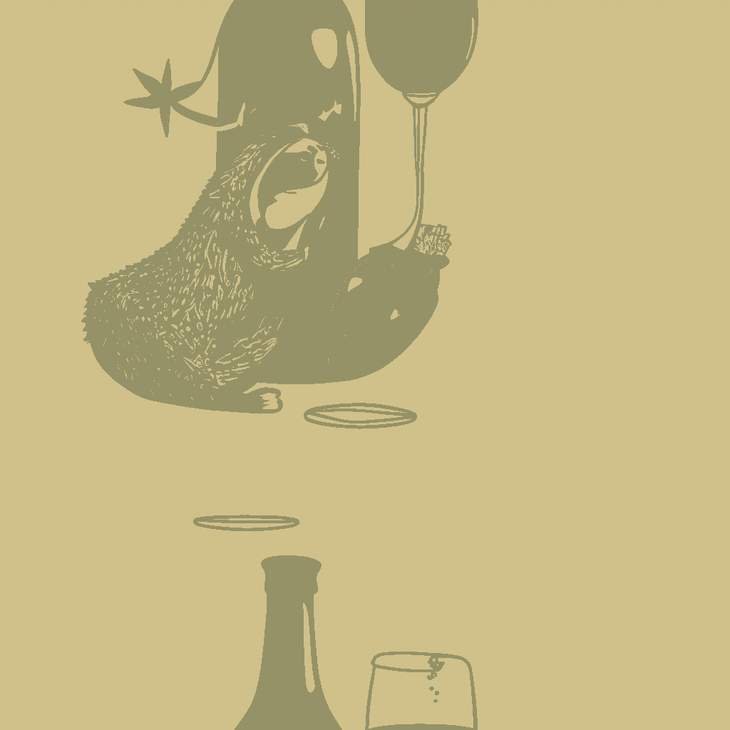 Sloths Tipple in Chamois
