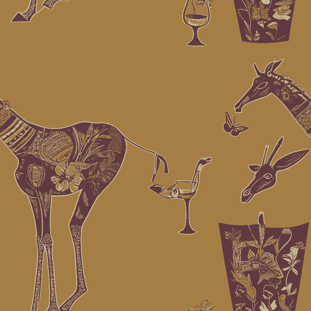 Giraffes Tipple in Honey