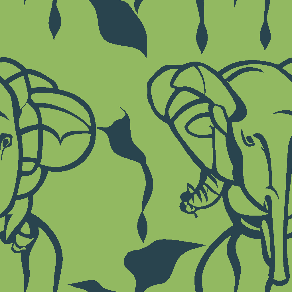 Elephants Soirée in Sage