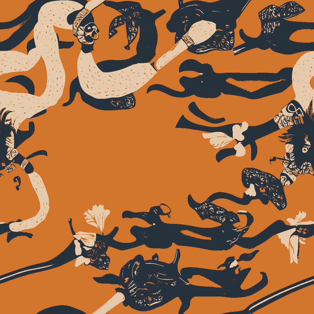 Orangutans Bacchanal in Amber