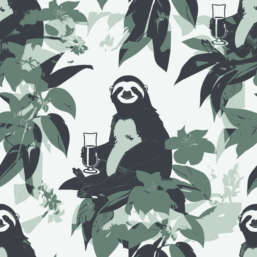 Sloths Saunter in Pewter