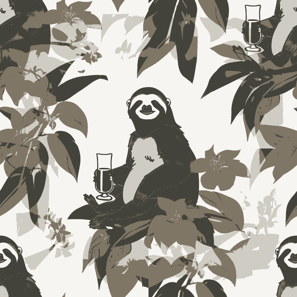 Sloths Spree in Pewter