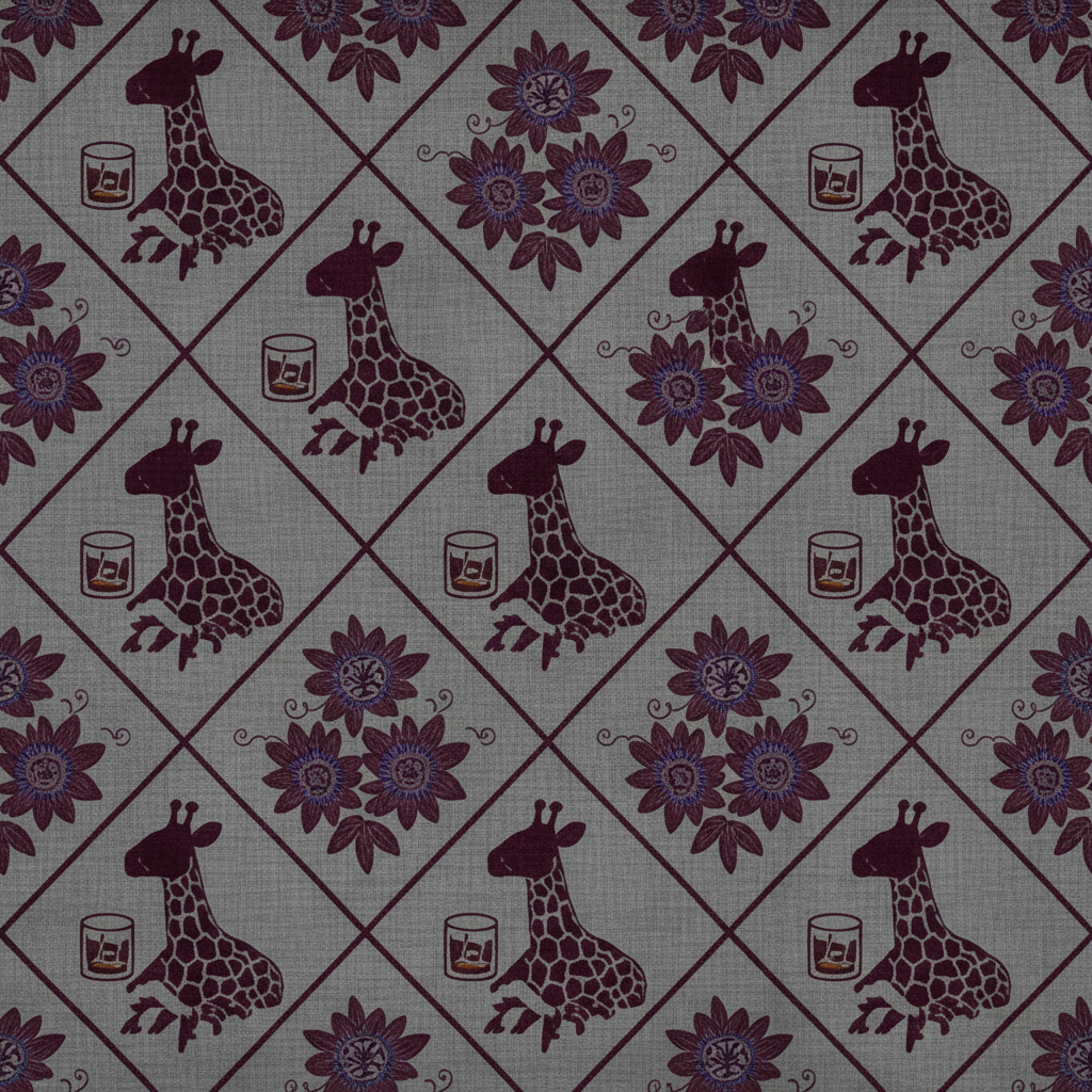 Giraffes Nightcap in Pewter