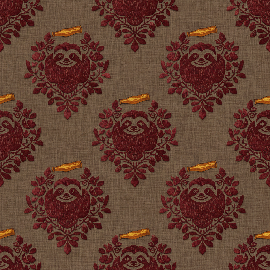 Sloths Spree in Oxblood
