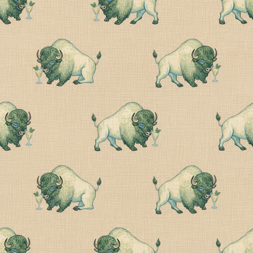 Bison Bacchanal in Bottle Green