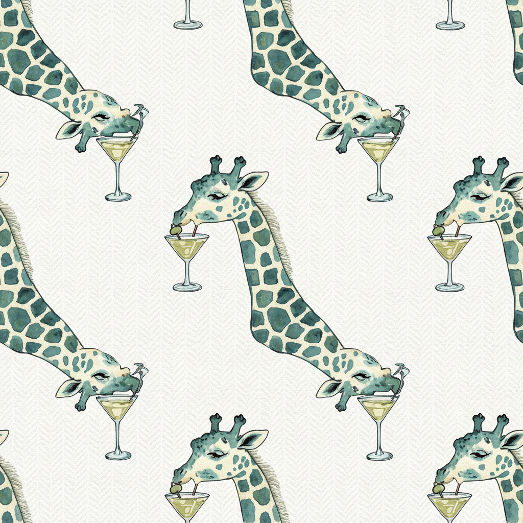 Giraffes Nightcap in Alabaster