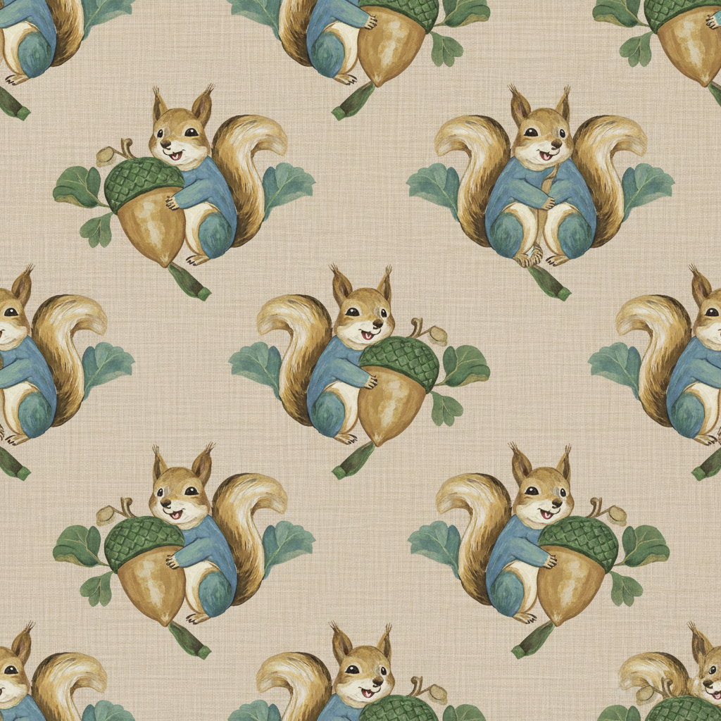 Squirrels Tipple in Apricot