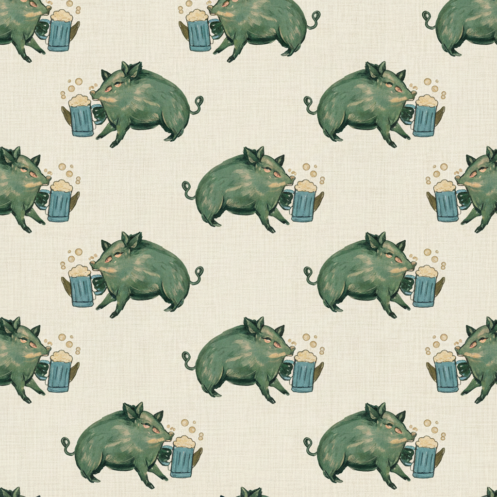 Boars Revel in Pewter