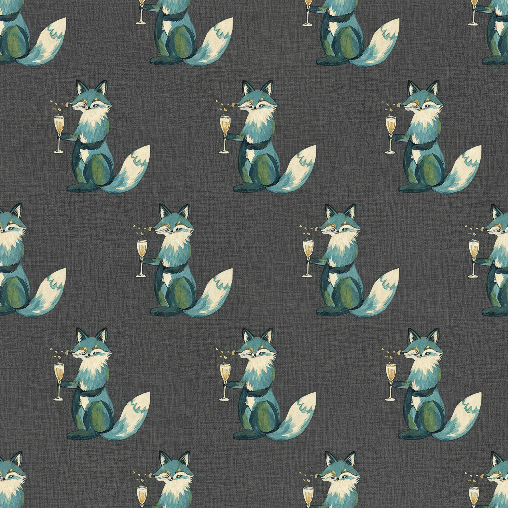 Foxes Spree in Charcoal