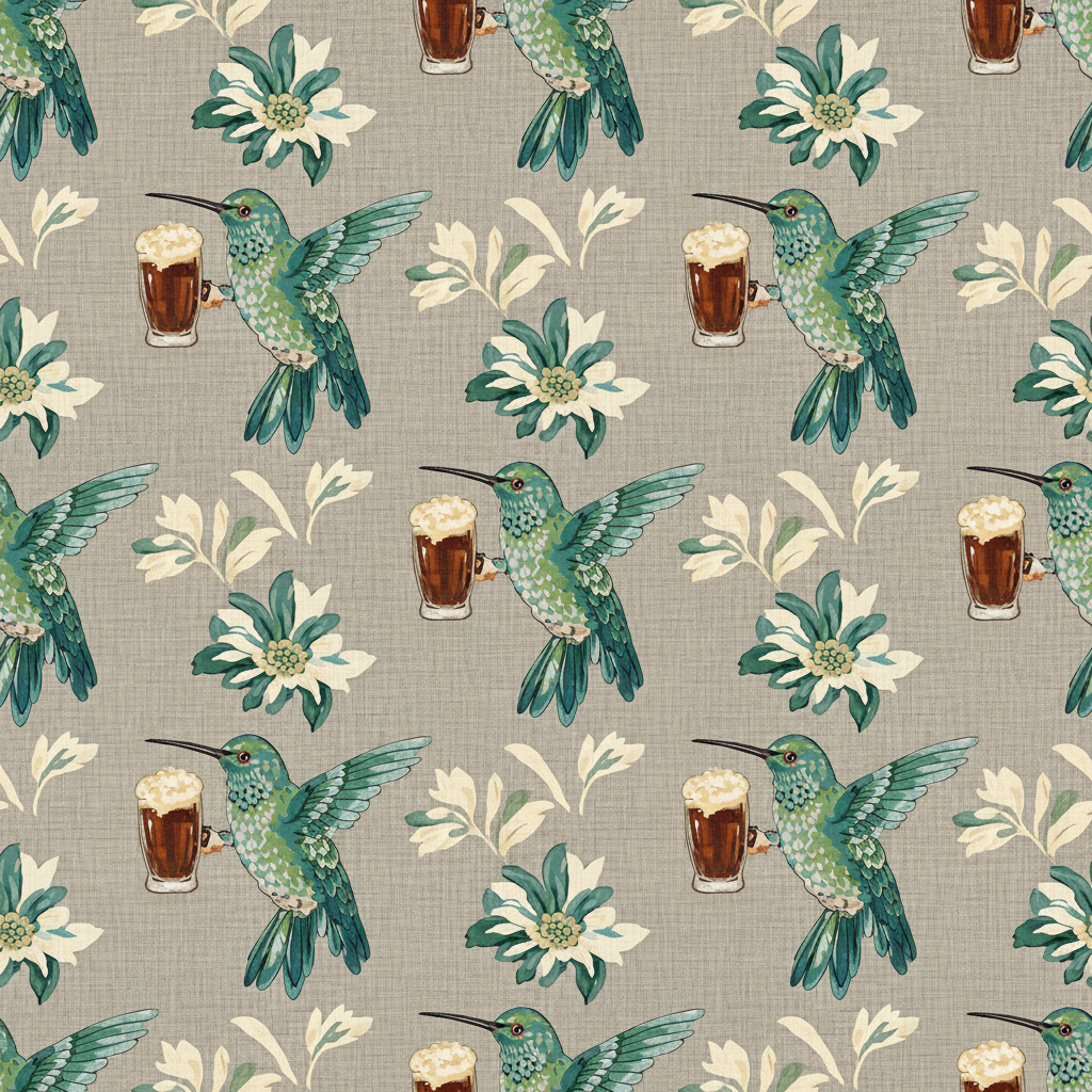 Hummingbirds Nightcap in Pewter