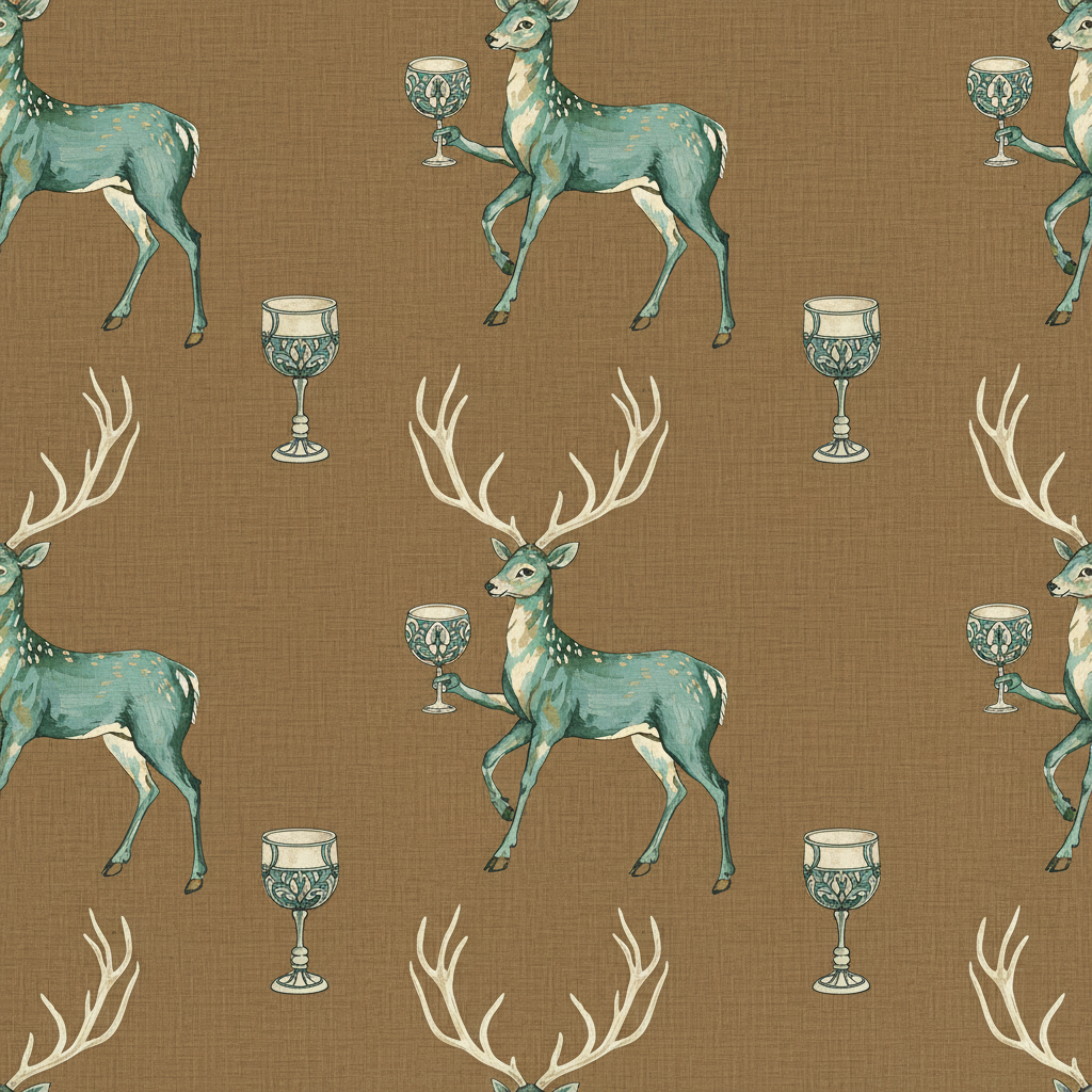 Stags Bacchanal in Amber