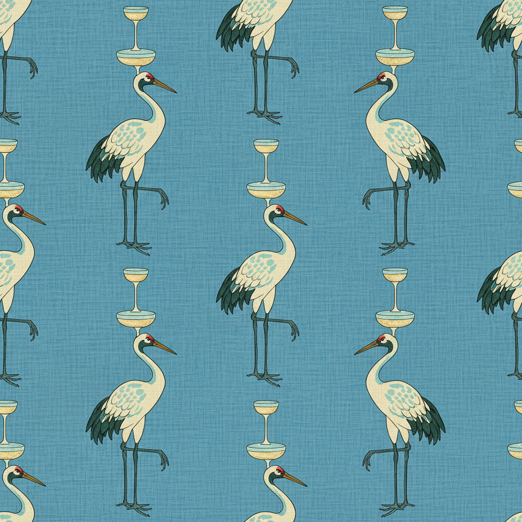 Cranes Saunter in Prussian