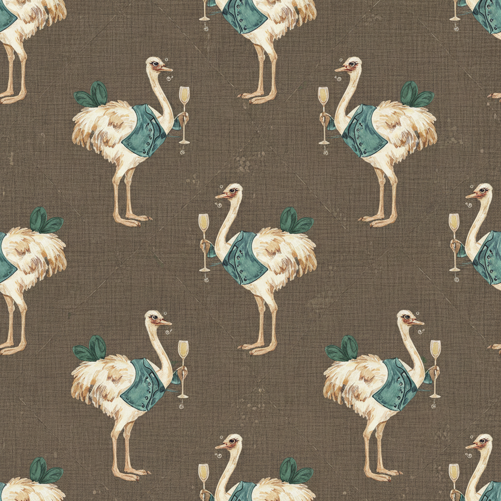 Ostriches Bacchanal in Honey