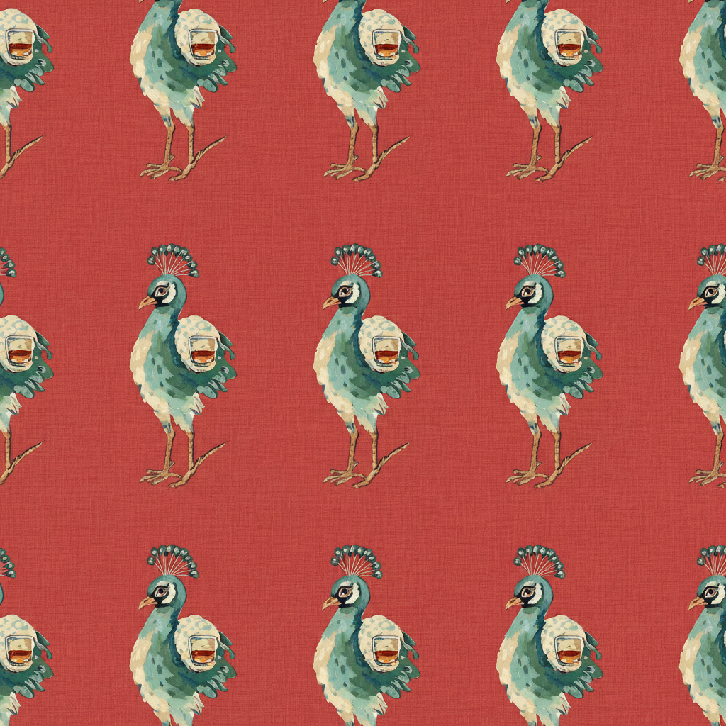 Peacocks Revel in Claret