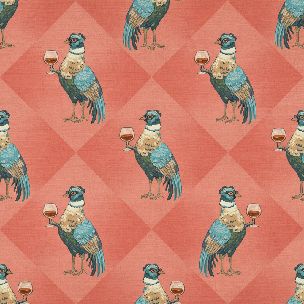 Pheasants Tipple in Blush