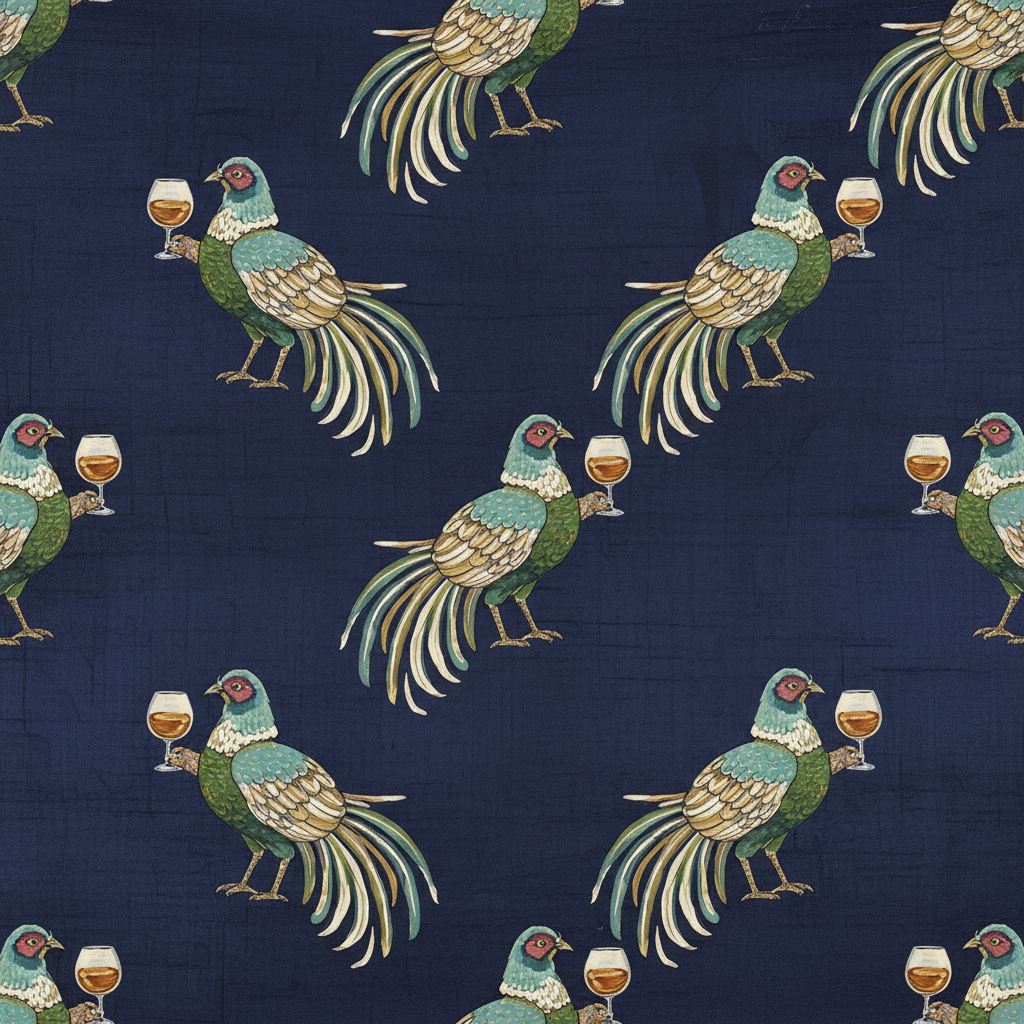Pheasants Revel in Verdigris