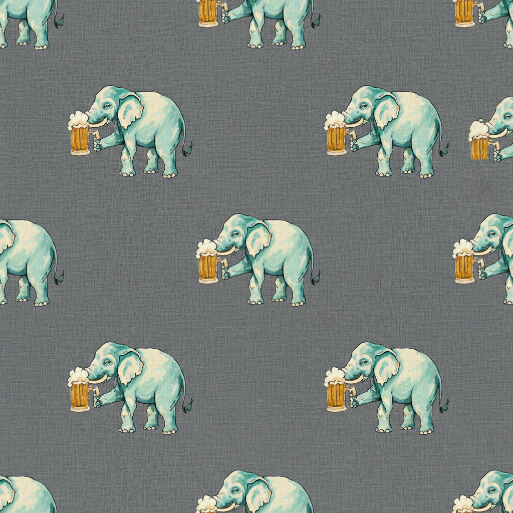 Elephants Saunter in Prussian