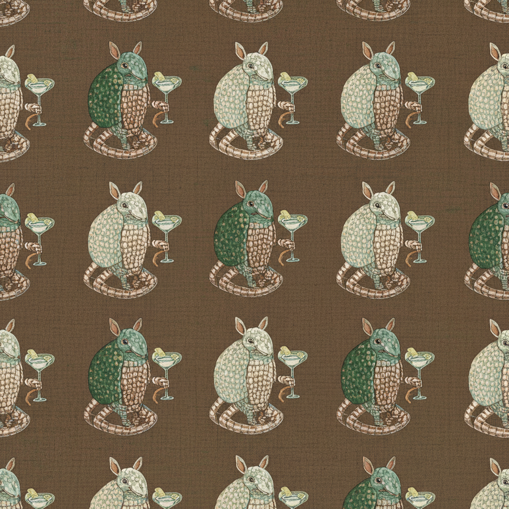 Armadillos Saunter in Terracotta