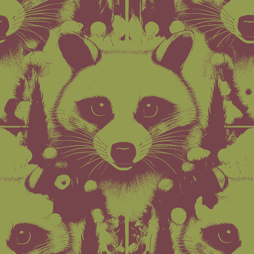 Raccoons Daydream in Amethyst
