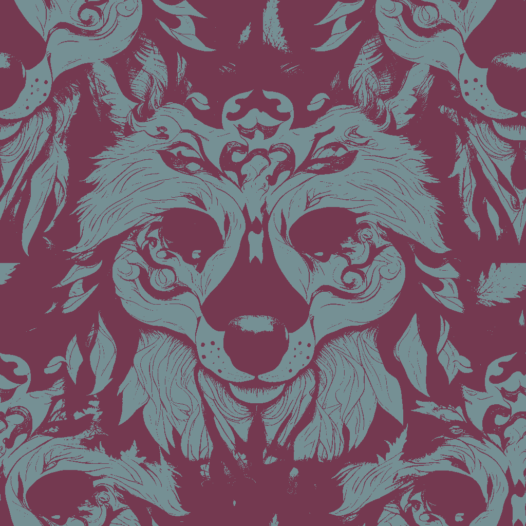 Wolves Idyll in Amethyst