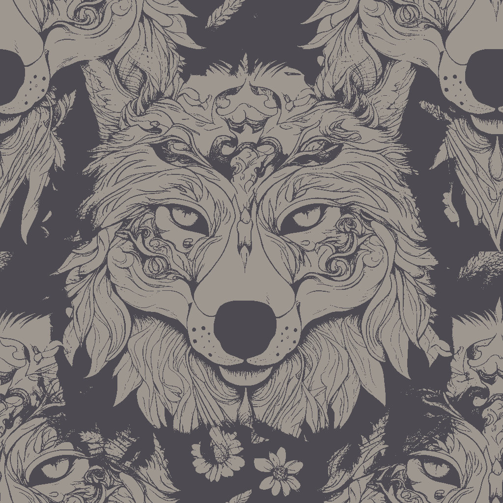 Foxes Repose in Amethyst